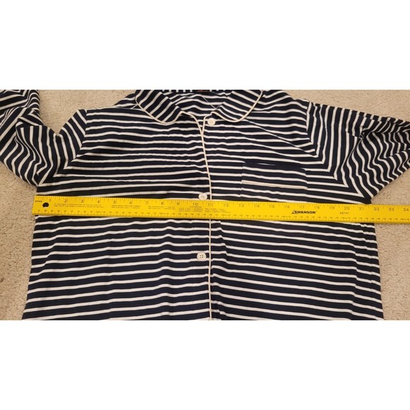J. Crew Black and White Striped Pajama top - Picture 8 of 8